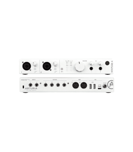 minifuse4w-01 MiniFuse 4 Versatile desktop audio interface. Record your song, record your story, record you - record anything. MiniFuse 4 is a next-gen 4in/4out audio & MIDI interface designed to transform your ideas into your art. Capture crystal-clear recordings, refine with pro-grade creative software, and get your sound out there.