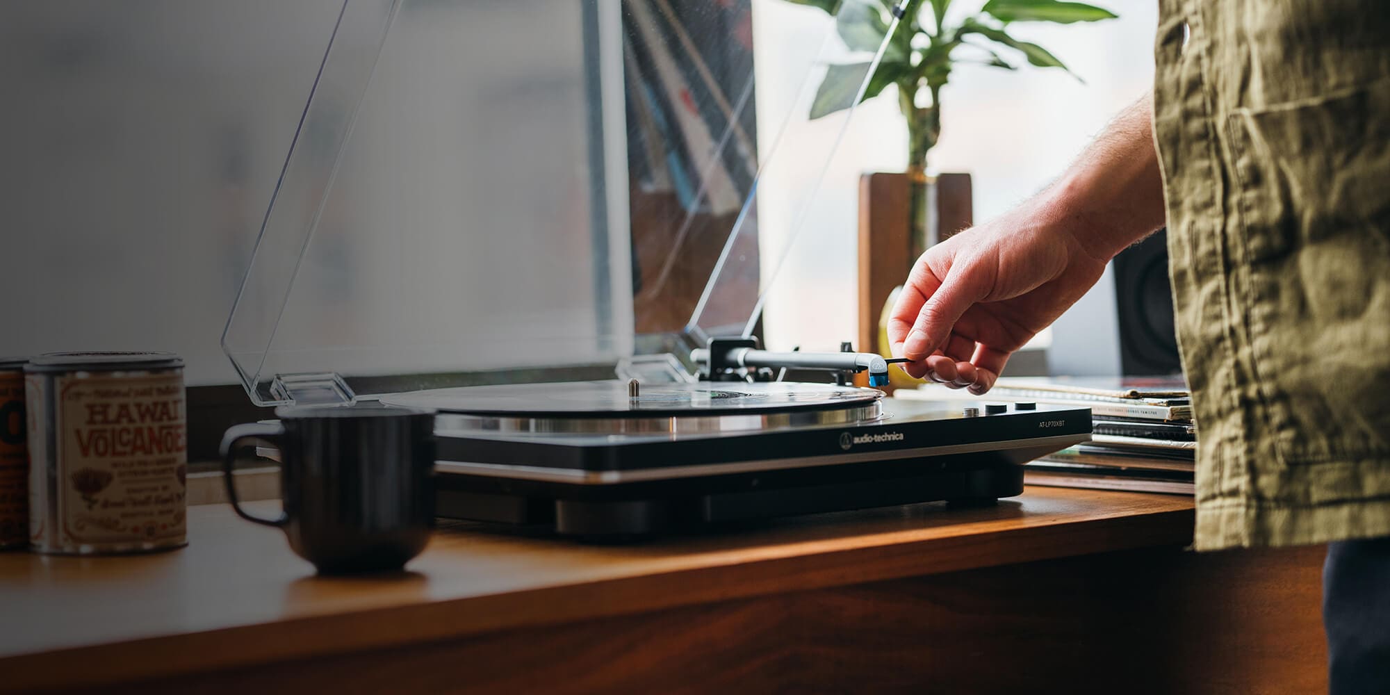 Audio-Technica AT-LP70XBT Belt Drive Wireless Automatic Turntable
