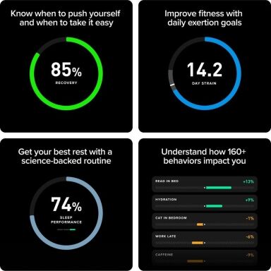 WHOOP One – 12-Month Membership – 5.0 Health and Fitness Wearable – 24/7 Activity Tracker with VO2 Max, Sleep Tracking, Personalized Coaching, Menstrual Cycle Insights – 14+ Days Battery Life