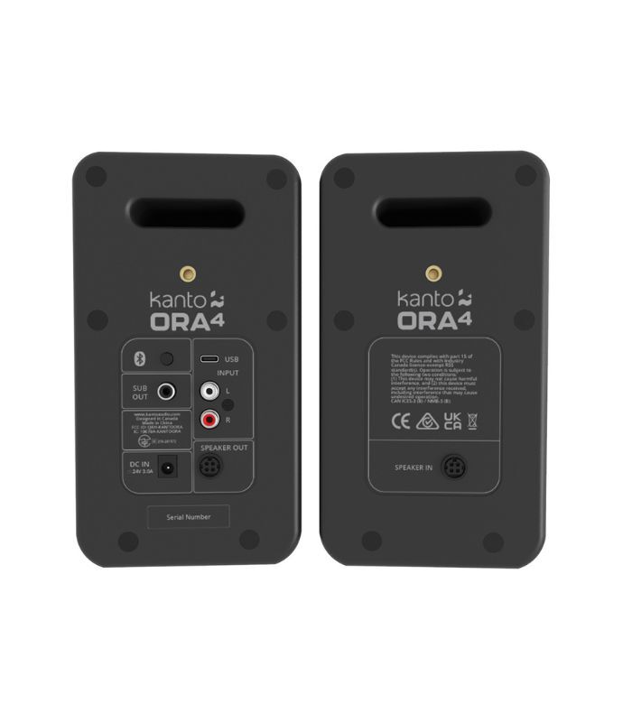 Kanto Audio - ORA 100W Powered Reference Desktop Speakers with USB-C Input and Bluetooth - Black, Pair - Image 2
