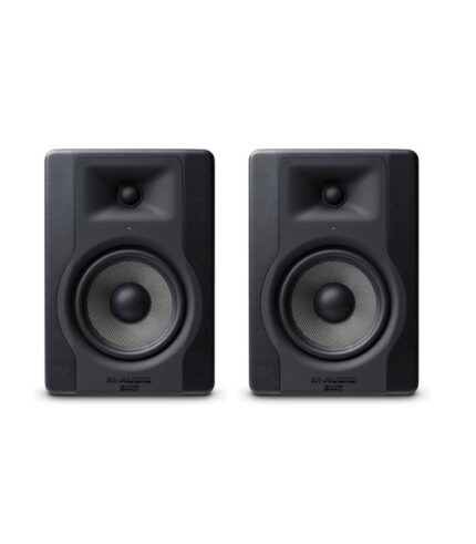 M-Audio M Audio BX5 D3 Compact 2 Way 5'' Active Studio Monitor Speaker for Music Production and Mixing With Onboard Acoustic Space Control, 1 piece, Black, XLR