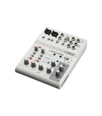 Yamaha White 6 Channel Live Streaming Mixer/USB Interface for IOS/Mac/PC, AG06MK2 W