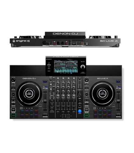 Denon DJ SC LIVE 4 - Standalone DJ Controller, 4-Channel Mixer, Amazon Music Unlimited Streaming, Wi-Fi, Speakers, Serato DJ & Virtual DJ Compatible