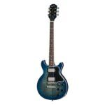 إيبيفون - جيتار ليز بول بفتحة مزدوجة وسطح مزخرف - لون ماء المحيط