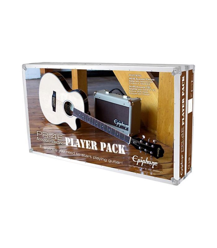 Epiphone - PR-4E Player Pack Acoustic-Electric Guitar - Natural - Image 9
