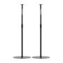 Kanto Audio - SLH Universal Height Adjustable Speaker Stands for Satellites up to 9 lbs - Black, Pair
