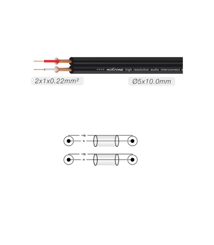 ⁦روكستون - كابل صوت ذهبي بطول ٣ أمتار ٢ ار سي اي إلى ٢ ار سي اي⁩ - الصورة ⁦2⁩