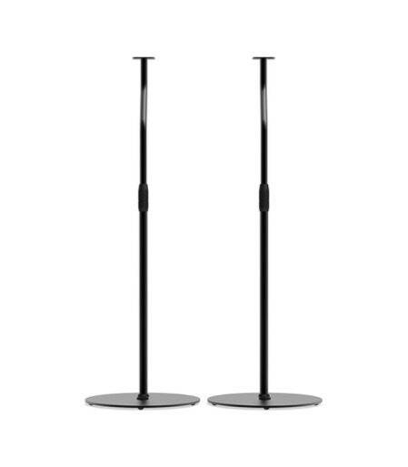 SLH Kanto Audio - SLH Universal Height Adjustable Speaker Stands for Satellites up to 9 lbs - Black, Pair - Image 1