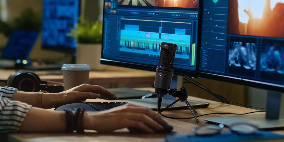 Audio Technica at2020usb+ on desk