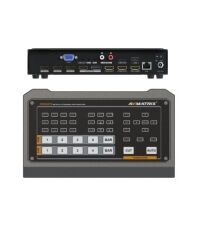 AVMATRIX HVS0401E Micro 4 Channel HDMI DP Video Switcher Mixer 4 Channel Inputs with RTMP Live Streaming and Record