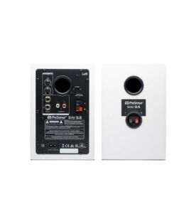 PreSonus Eris 3.5 2nd Gen HD Professional Studio Monitors with 3.5" Woven Composite Woofer, 1" Silk-Dome Tweeter, 50W Class AB Power and Tuning Controls (Auxillary) - Pair (White)