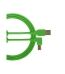 UDG - U95006GR UDG Ultimate Audio Cable USB 2.0 A-B Green Angled 3m