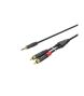 Roxtone - PACC150L0030 - 2RCA to 3.5mm JK 3 Meters Gold