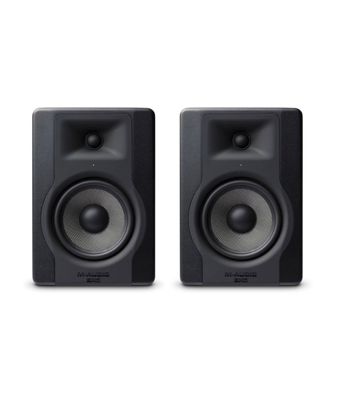M-Audio M Audio BX5 D3 Compact 2 Way 5'' Active Studio Monitor Speaker for Music Production and Mixing With Onboard Acoustic Space Control, 1 piece, Black, XLR