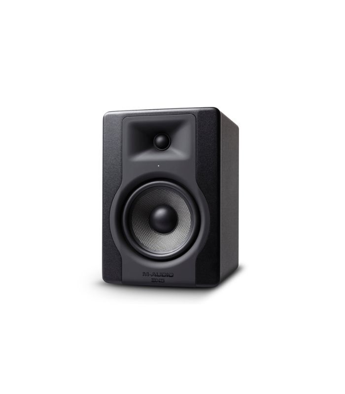 M-Audio M Audio BX5 D3 Compact 2 Way 5'' Active Studio Monitor Speaker for Music Production and Mixing With Onboard Acoustic Space Control, 1 piece, Black, XLR