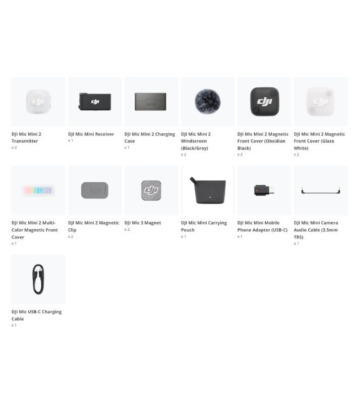 DJI Mic Mini 2 (2 TX + 1 RX + Charging Case)