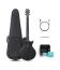 Enya Nova Go Sonic Electric Guitar - Black Carbon Fiber Smart Electric Guitar with 10W Wireless Speaker, Integrated Presets, Charging Cable, Adjuster Key and Gigbag
