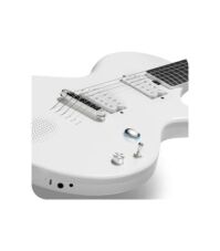 Enya Nova Go Sonic Electric Guitar - White Carbon Fiber Smart Electric Guitar with 10W Wireless Speaker, Built-in Presets, Charging Cable, Adjuster Key and Cover