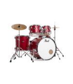 Pearl Roadshow 5pc Drum Set 2216B/1008T/1209T/1616F/1455S with Cymbal & Hardware Matte Red Finish - Image 2