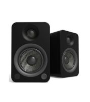 Kanto Audio - YU4 140W Powered Bookshelf Speakers with Bluetooth and Phono Preamp - Matte Black, Pair