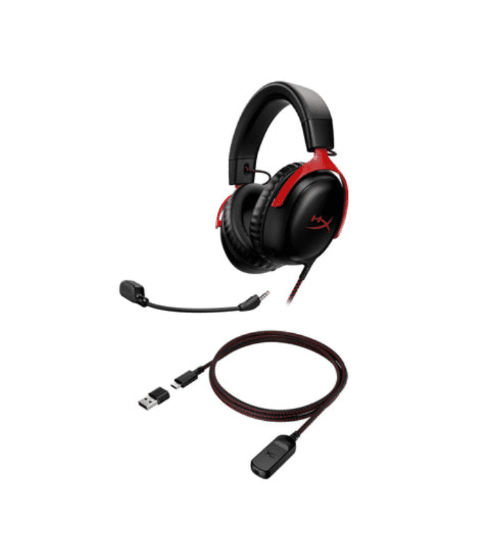 HyperX Cloud III - Gaming Headset Black Red - Image 6