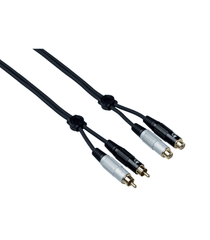 Bespeco - EA2X300 - 2 RCA male to 2 RCA female - 3m - Audio Cable - Image 1
