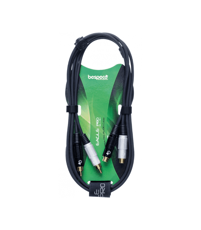 Bespeco - EA2X300 - 2 RCA male to 2 RCA female - 3m - Audio Cable - Image 2