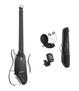 Donner HUSH-I Acoustic-Electric Guitar Kit for Travel Silent Practice Color: Maple-Black
