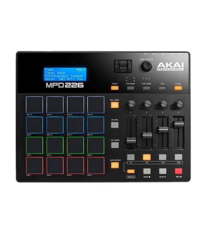 Akai Professional Mpd226 | 16-Pad Usb/Midi Pad Controller With Full Complement Of Fully-Assignable, Production-Ready Controls