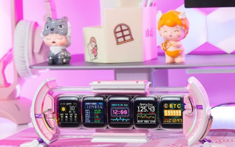 Divoom Times Gate | Pixel Art Informative Display Pink