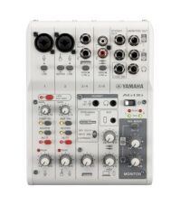 Yamaha White 6 Channel Live Streaming Mixer/USB Interface for IOS/Mac/PC, AG06MK2 W