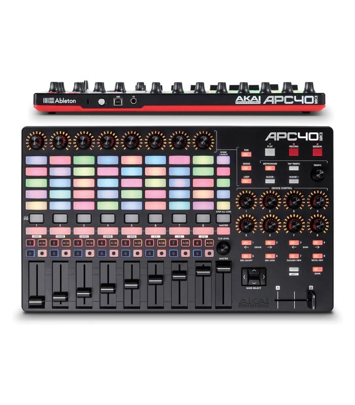 Akai Professional APC40 MKII Pad Controller USB Performance Controller for Ableton Live with 8 Encoders, 9 Faders, 1 Crossfader, and Clip-launch Matrix