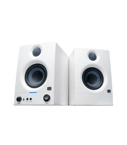 PreSonus Eris 3.5 BT 2nd Gen HD Professional Studio Monitors with 3.5" Woven Composite Woofer, 1" Silk-Dome Tweeter, 50W Class AB Power and Tuning Controls (Auxillary) - Pair (White)
