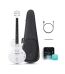 Enya Nova Go Sonic Electric Guitar - White Carbon Fiber Smart Electric Guitar with 10W Wireless Speaker, Built-in Presets, Charging Cable, Adjuster Key and Cover