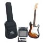 SX Guitar SE1-SK-3TS Stratocaster Electric Package Guitar - Sunburst
