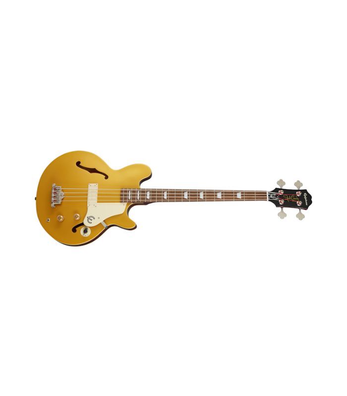 Epiphone - EBJCMGCH1 Bass Jack Casady 4 String Bass - Metallic Gold - Image 4