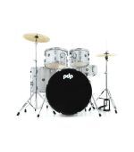 PDP Drums - PDCE2215KTDW Center Stage 5-Pieces Drumset with Hardware and Cymbals - Diamond Silver - Image 2