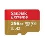 SanDisk Extreme microSD UHS I Card 256GB for 4K Video on Smartphones,Action Cams,Drones 190MB/s Read,130MB/s Write