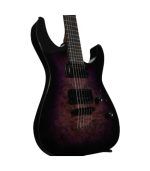 ESP - LTD M200DX Series Electric Guitar Burl Poplar Top Purple Burst Finish - Image 8