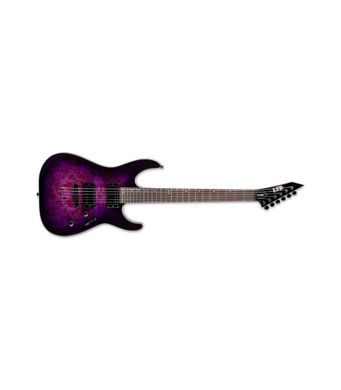 ESP - LTD M200DX Series Electric Guitar Burl Poplar Top Purple Burst Finish - Image 2