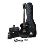 ESP - LTD Eclipse Series Electric Guitar Package Black Finish Includes Amp, Gig Bag, Tuner, Strap, Cable