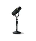 Shure MV7+ Podcast Microphone Bundle, Enhanced Audio, LED Touch Panel, USB-C & XLR Outputs, Auto Level Mode, Digital Pop Filter, Reverb Effects, Podcasting, Streaming, Recording - Black