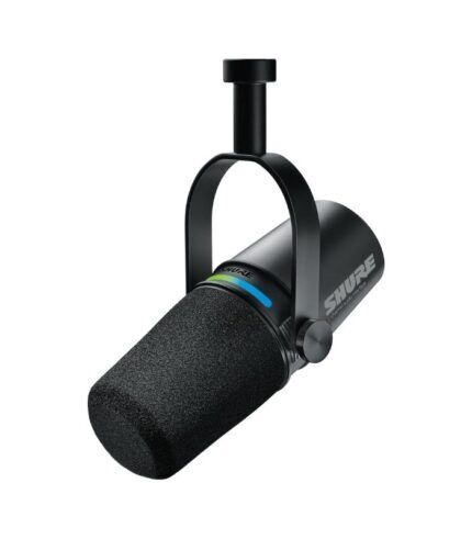 Shure MV7i Smart Microphone with Built-in Audio Interface - Podcast & Musician Mic with 2 Channels, XLR and 1/4", USB-C for Mac/PC/Phone, Advanced DSP Features, All-Metal Design, Auto Level Mode