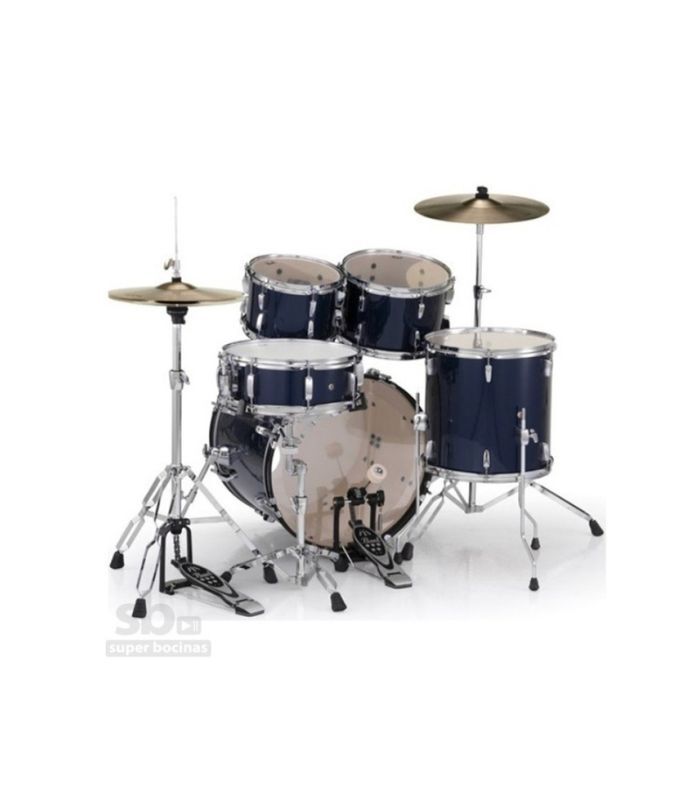 Pearl Roadshow 5pc Drum Set 2216B/1008T/1209T/1616F/1455S with Cymbal & Hardware Royal Blue Metallic Finish - Image 3