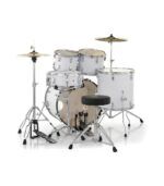 Pearl Roadshow 5-pcs Drum Set 2216B/1008T/1209T/1616F/1455S with Cymbal & Hardware Pure White Finish - Image 3
