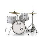 Pearl Roadshow 4-pcs Drum Set 1812B/1007T/1410F/1350S with Cymbal & Hardware Pure White Finish
