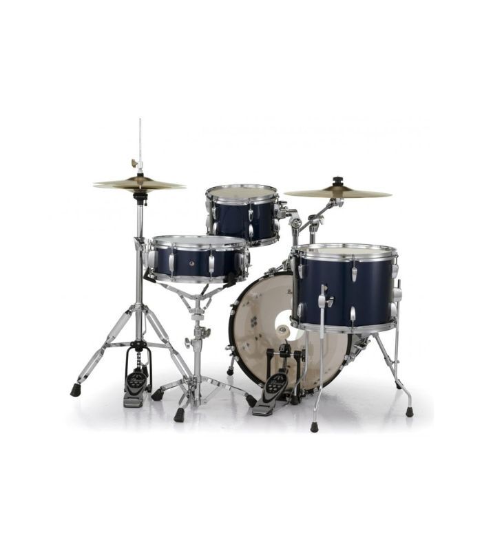 Pearl Roadshow 4pc Drum Set 1812B/1007T/1410F/1350S with Cymbal & Hardware Royal Blue Metallic Finish - Image 3