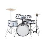 Pearl Roadshow Junior 5-Pcs Drum Set with Hardware & Cymbals Pure White Finish