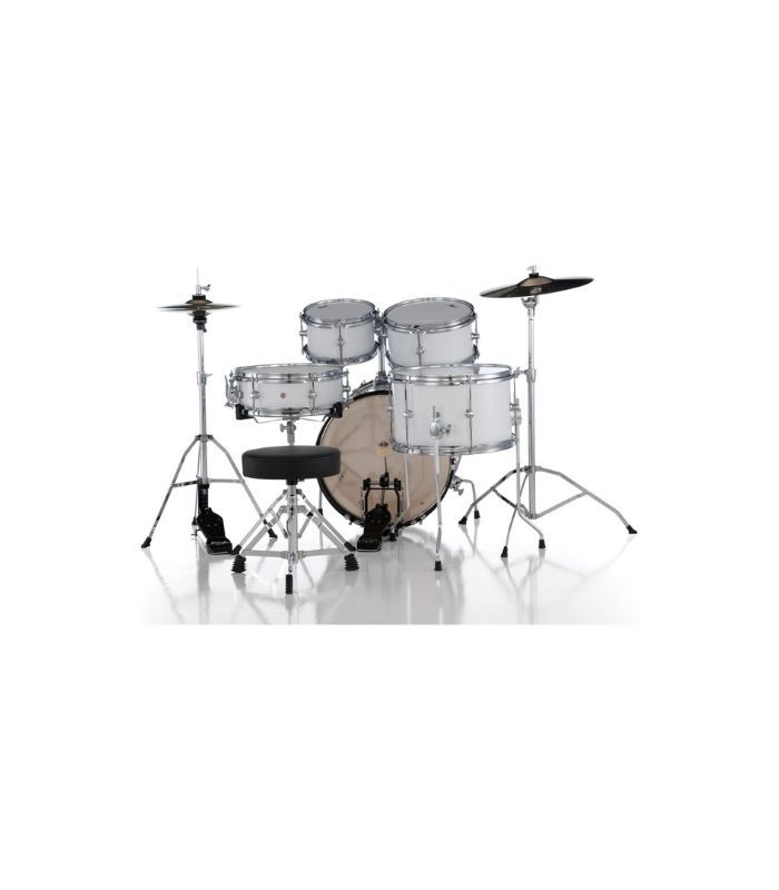 Pearl Roadshow Junior 5-Pcs Drum Set with Hardware & Cymbals Pure White Finish - Image 4