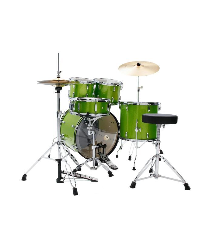 TAMA ST52H6-LGS STAGESTAR 5-piece complete kit with 22" bass drum - Lime Green - Image 3